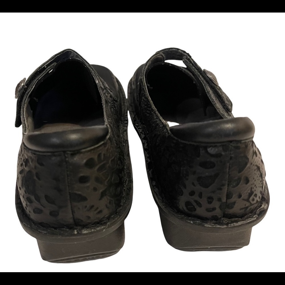 ALEGRIA Black Den-435 Leather Clogs Shoes - Picture 10 of 12